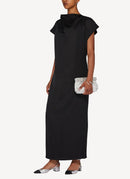 Rohe - Robe Longue À Col Châle - Black - Femme