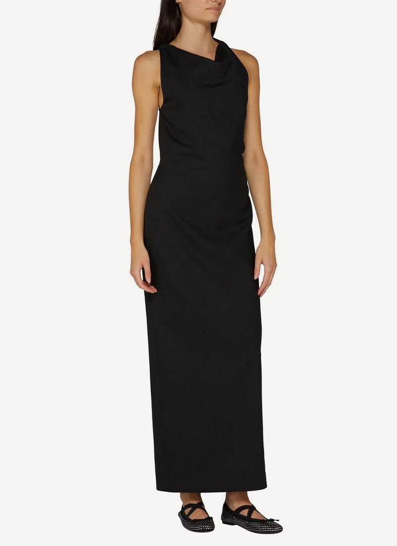 Rohe - Robe Longue Sans Manches À Dos Ouvert - Black - Femme
