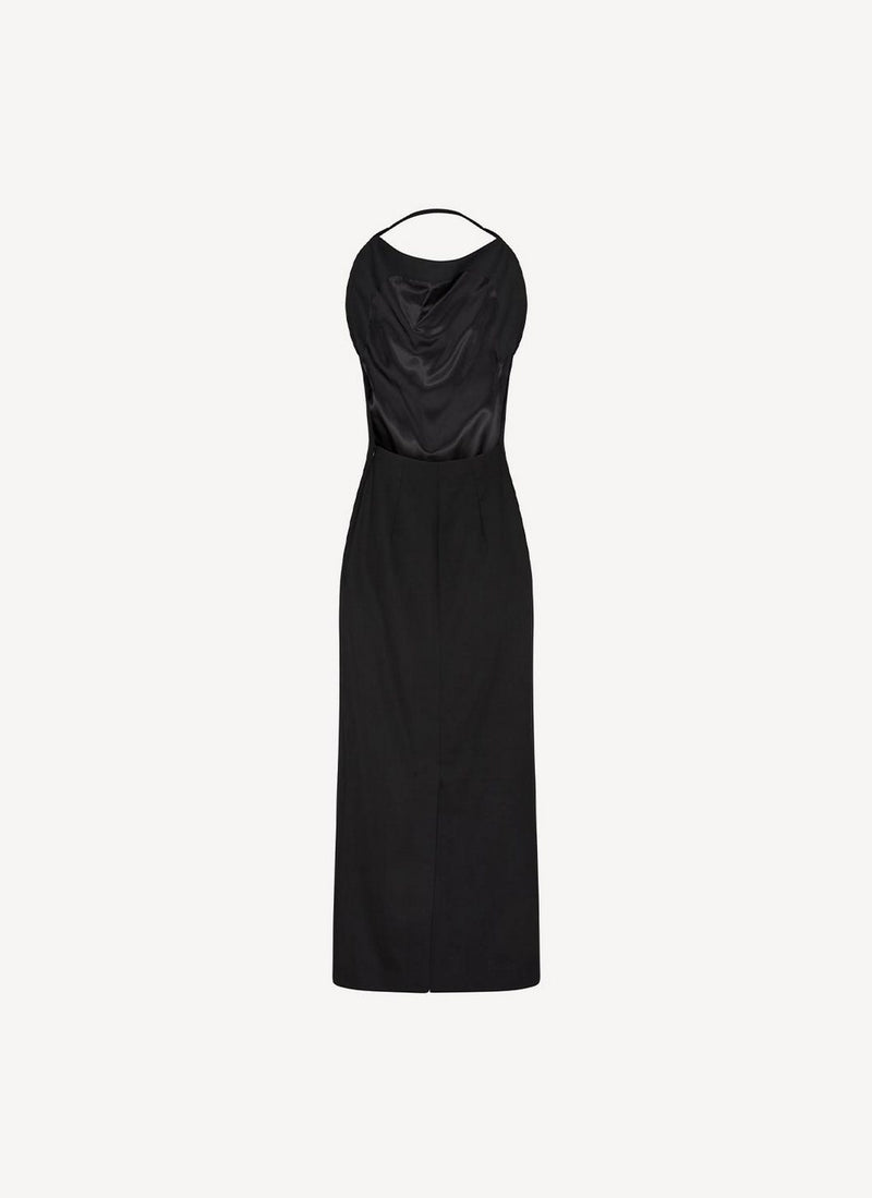 Rohe - Robe Longue Sans Manches À Dos Ouvert - Black - Femme
