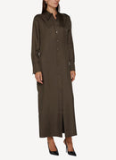 Rohe - Robe Chemise Longue En Soie - Brown - Femme