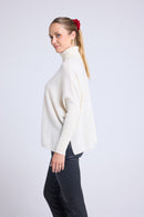 Pull Col Roule Poncho Rolanda - Blanc