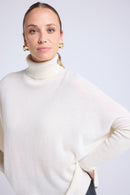 Pull Col Roule Poncho Rolanda - Blanc
