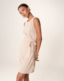 Vestido Corto Con Ruedas Champán