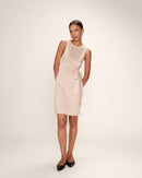 Vestido Corto Con Ruedas Champán