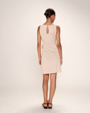 Vestido Corto Con Ruedas Champán