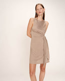 Vestido Corto Con Ruedas - Taupe