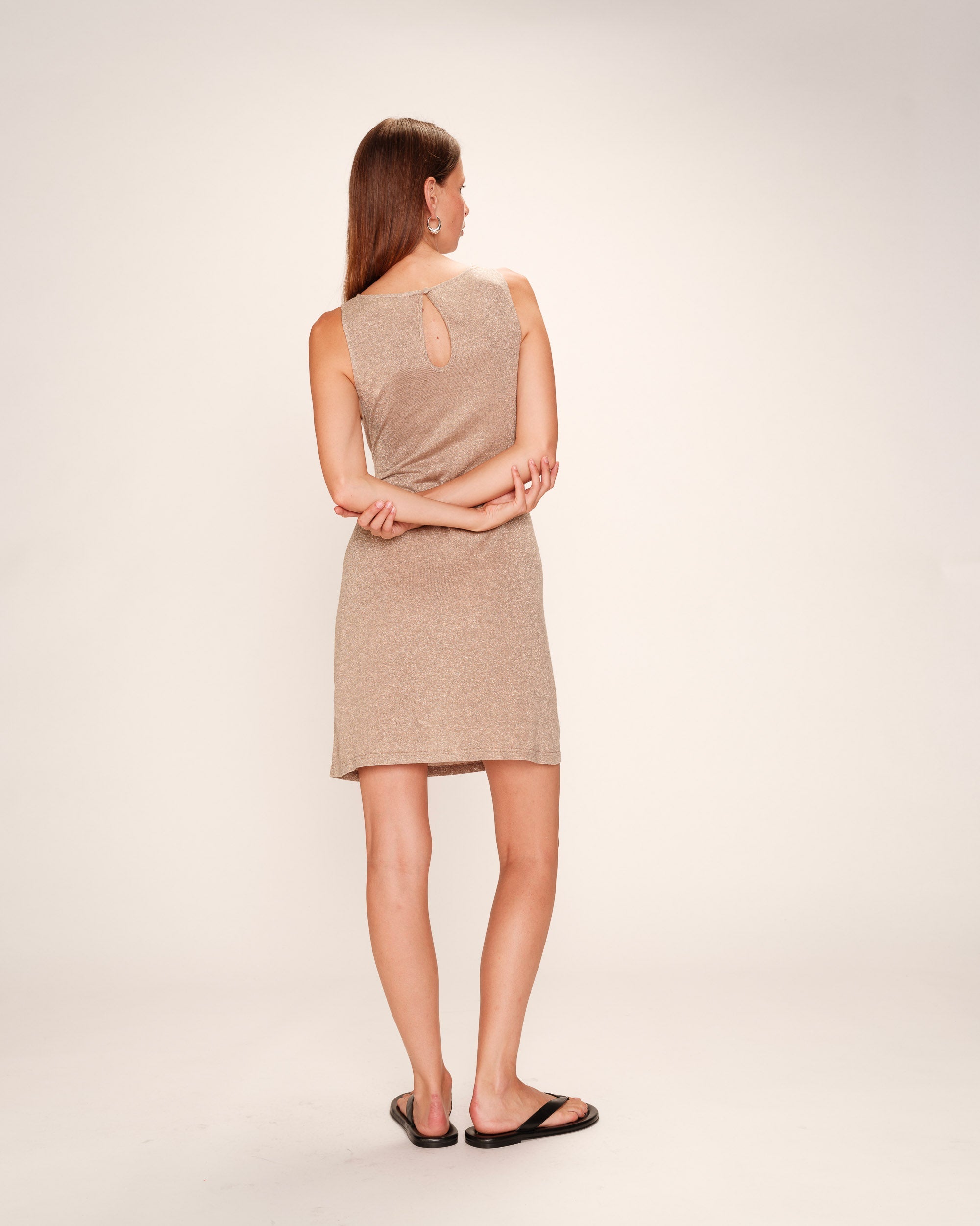 Rolling Short Dress - Taupe