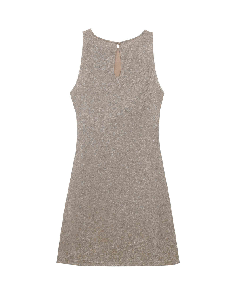 Vestido Corto Con Ruedas - Taupe