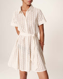 Robe Courte Romane - Ecru