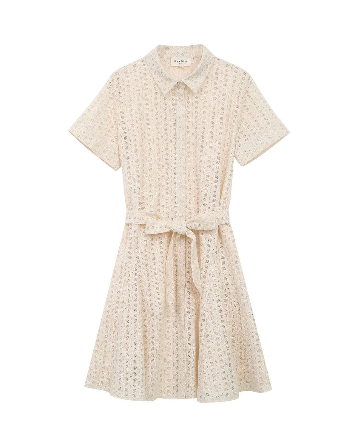 Robe Courte Romane - Ecru