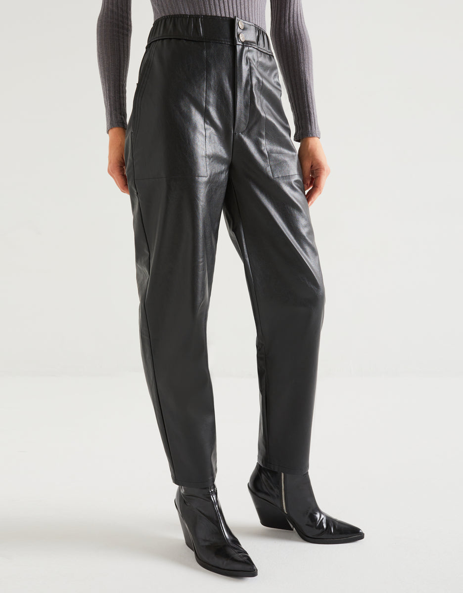 Jean Baggy Romie Shine H23 - Negro - Mujer