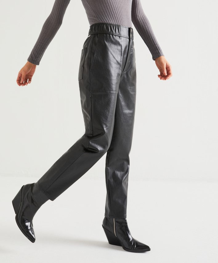 Jean Baggy Romie Shine H23 - Negro - Mujer