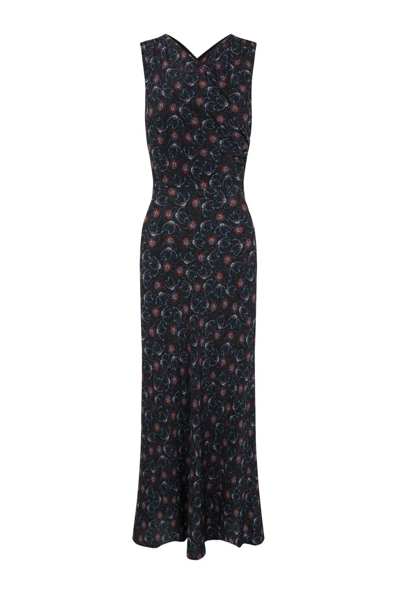 Jade Dress - Night Flowers