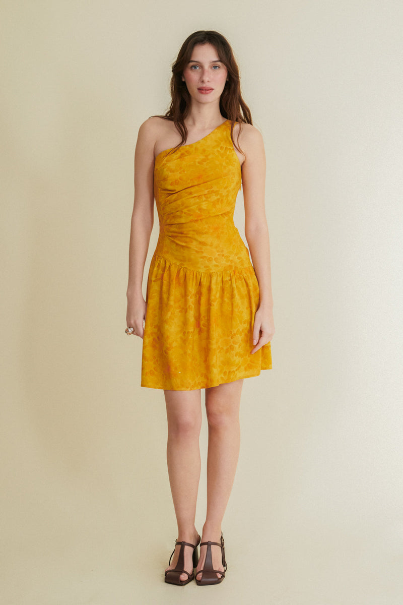 Asymmetrical Dress - Yellow