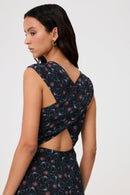 Jade Dress - Night Flowers