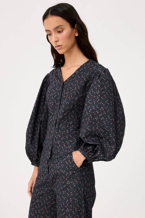 Talia Blouse - Night Flowers