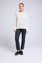 Pull Col Rond Oversize Romy - Blanc