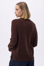 Pull Col Rond Oversize F Romy - Marron - Femme