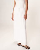 Long Fluid Skirt Ecru Ronsard
