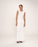 Long Fluid Skirt Ecru Ronsard