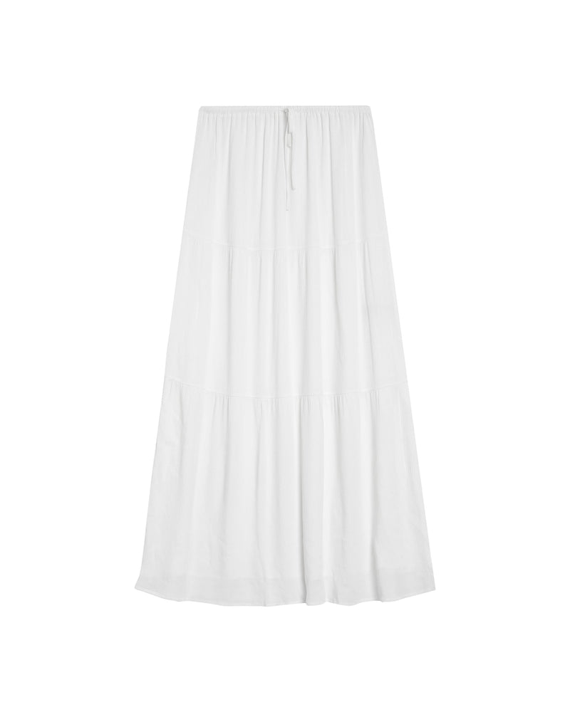 Long Fluid Skirt Ecru Ronsard