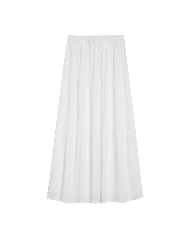 Long Fluid Skirt Ecru Ronsard