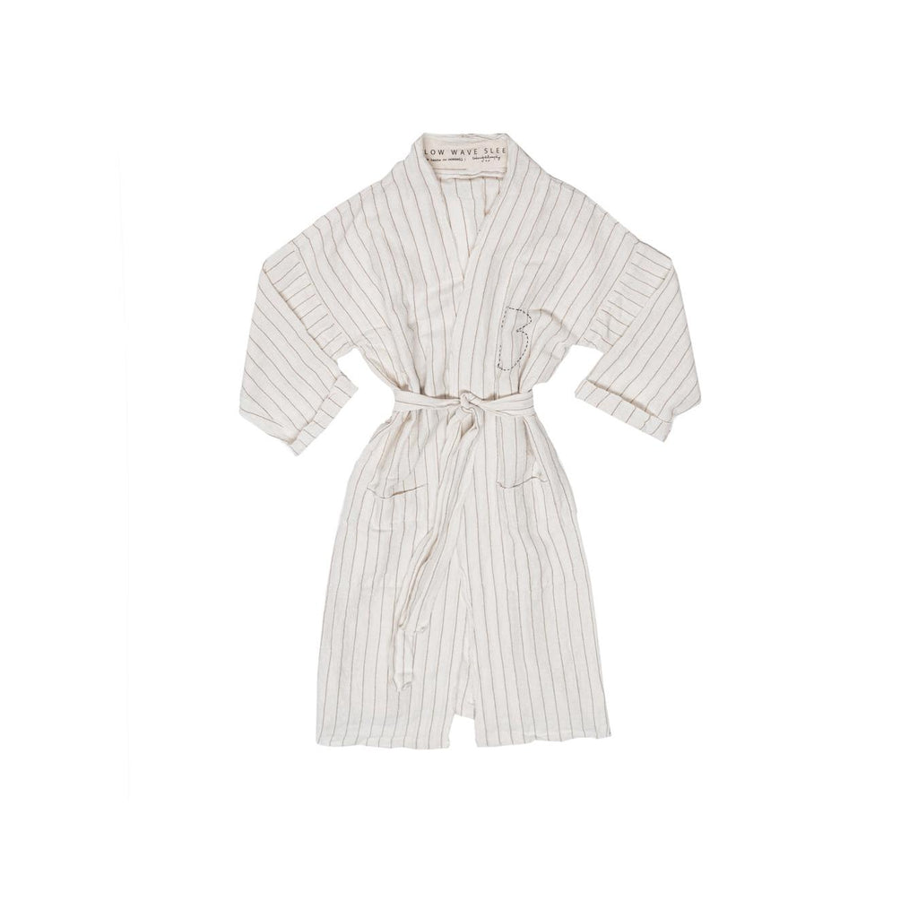 Goldstripe Linen Kimono with Belt - Room