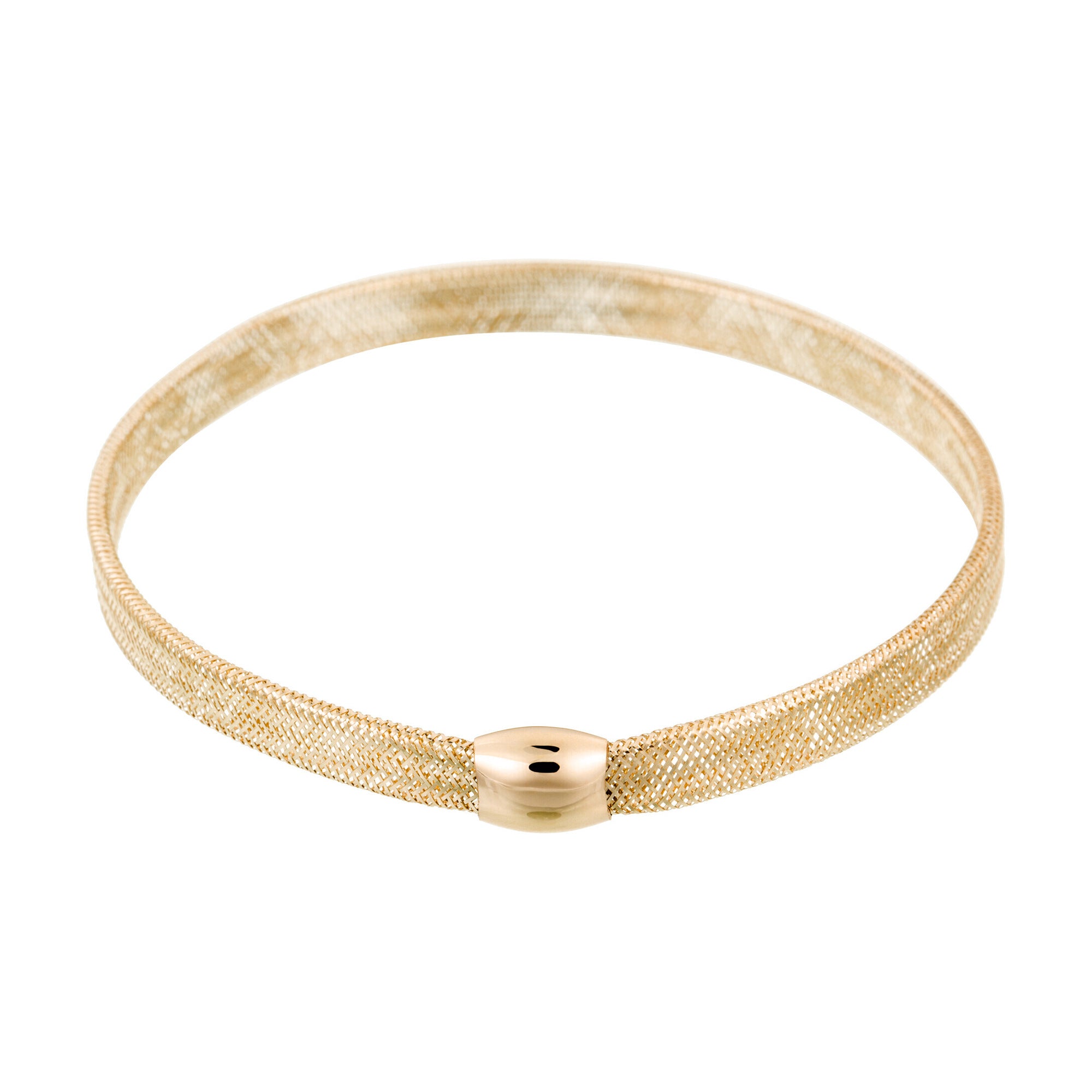 Pulsera “Dentelle De L’Amour 5 mm con cierre abovedado” - Oro amarillo 375/1000