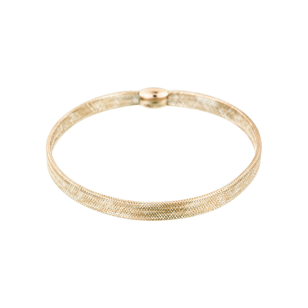 Pulsera “Dentelle De L’Amour 5 mm con cierre abovedado” - Oro amarillo 375/1000