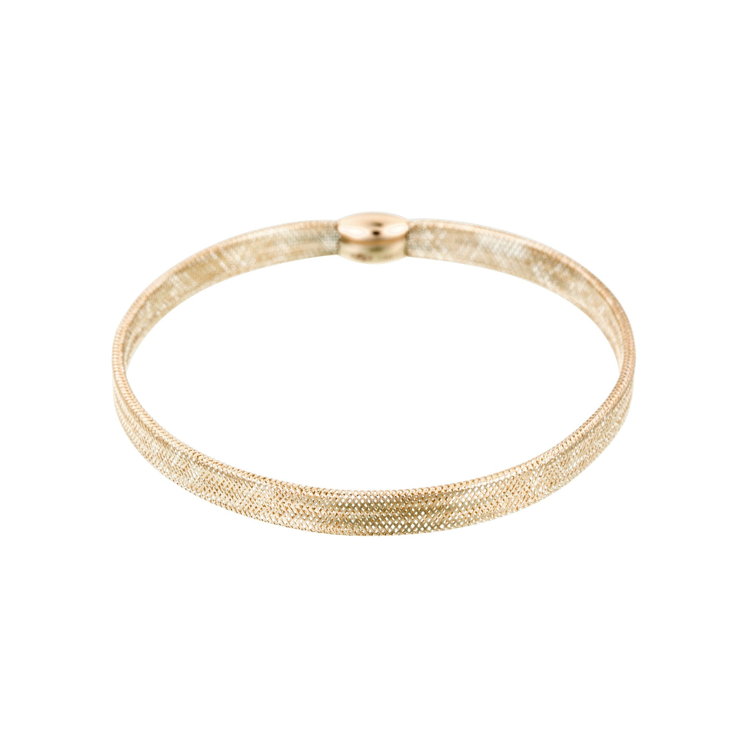 Pulsera “Dentelle De L’Amour 5 mm con cierre abovedado” - Oro amarillo 375/1000
