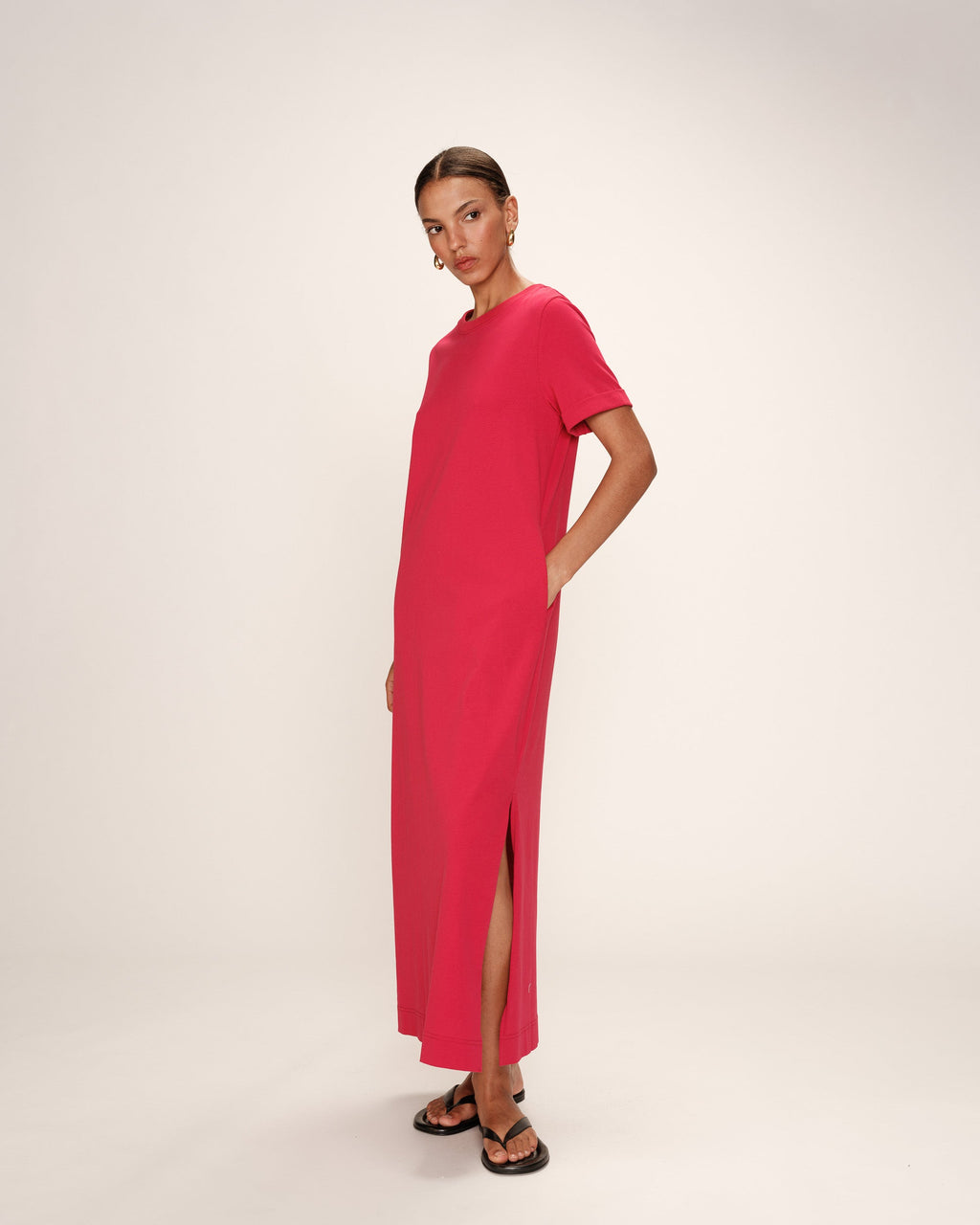 Rosalie Midi Dress - Cherry