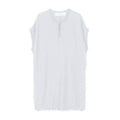 Fringed Cotton Gauze Dress - White