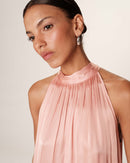 Vestido midi rosa - Rosa
