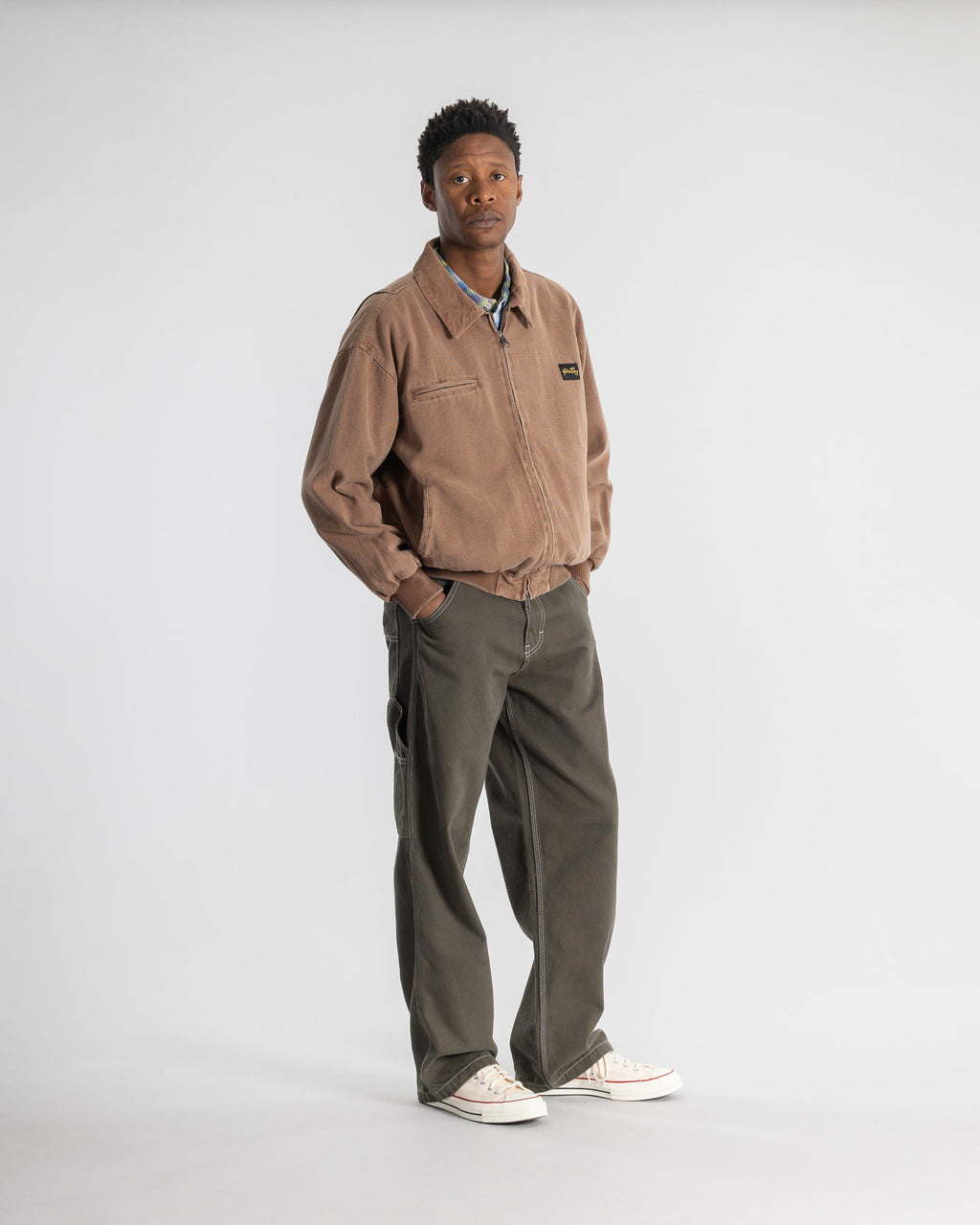 Roughneck Collared Bomber - Washed Acorn