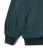 Bomber con cuello rudo - Lona verde botánica lavada