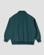 Bomber con cuello rudo - Lona verde botánica lavada