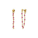 Pendientes Roxane Oro Onix Rosa