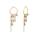 Roxane Amethyst Creoles