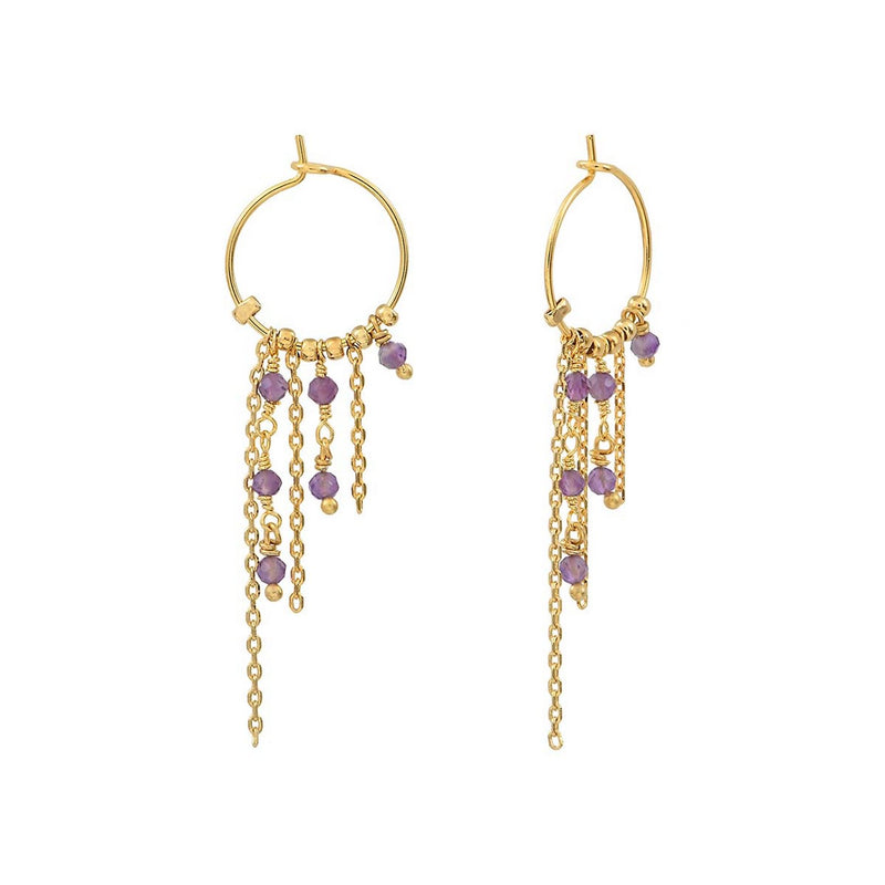 Roxane Amethyst Creoles