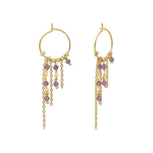 Creoles Roxane Amethyste