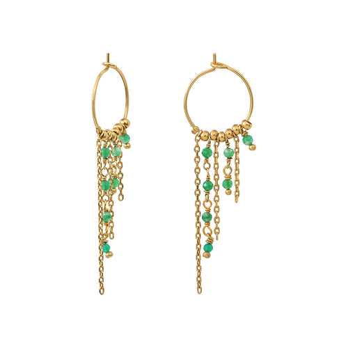 Creoles Roxane Quartz Vert