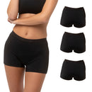 Set Of 3 Roxy Menstrual Boxer Briefs - Black Onyx