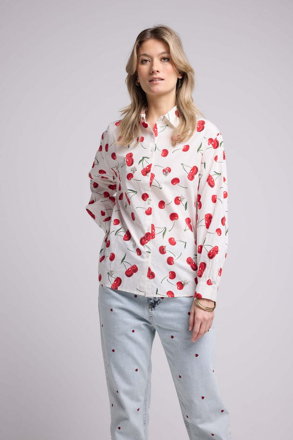 Shirt - White And Red