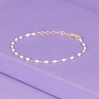 Pulsera Amada Blanca - Oro amarillo