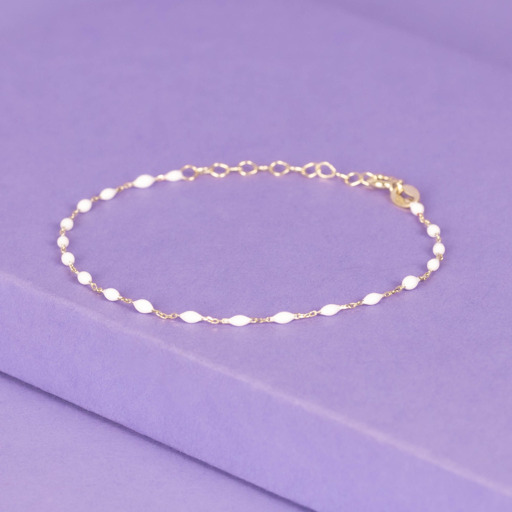 Pulsera Amada Blanca - Oro amarillo