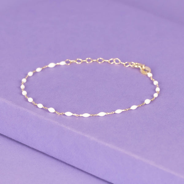 Pulsera Amada Blanca - Oro amarillo
