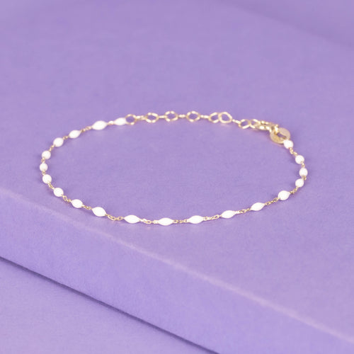 Pulsera Amada Blanca - Oro amarillo