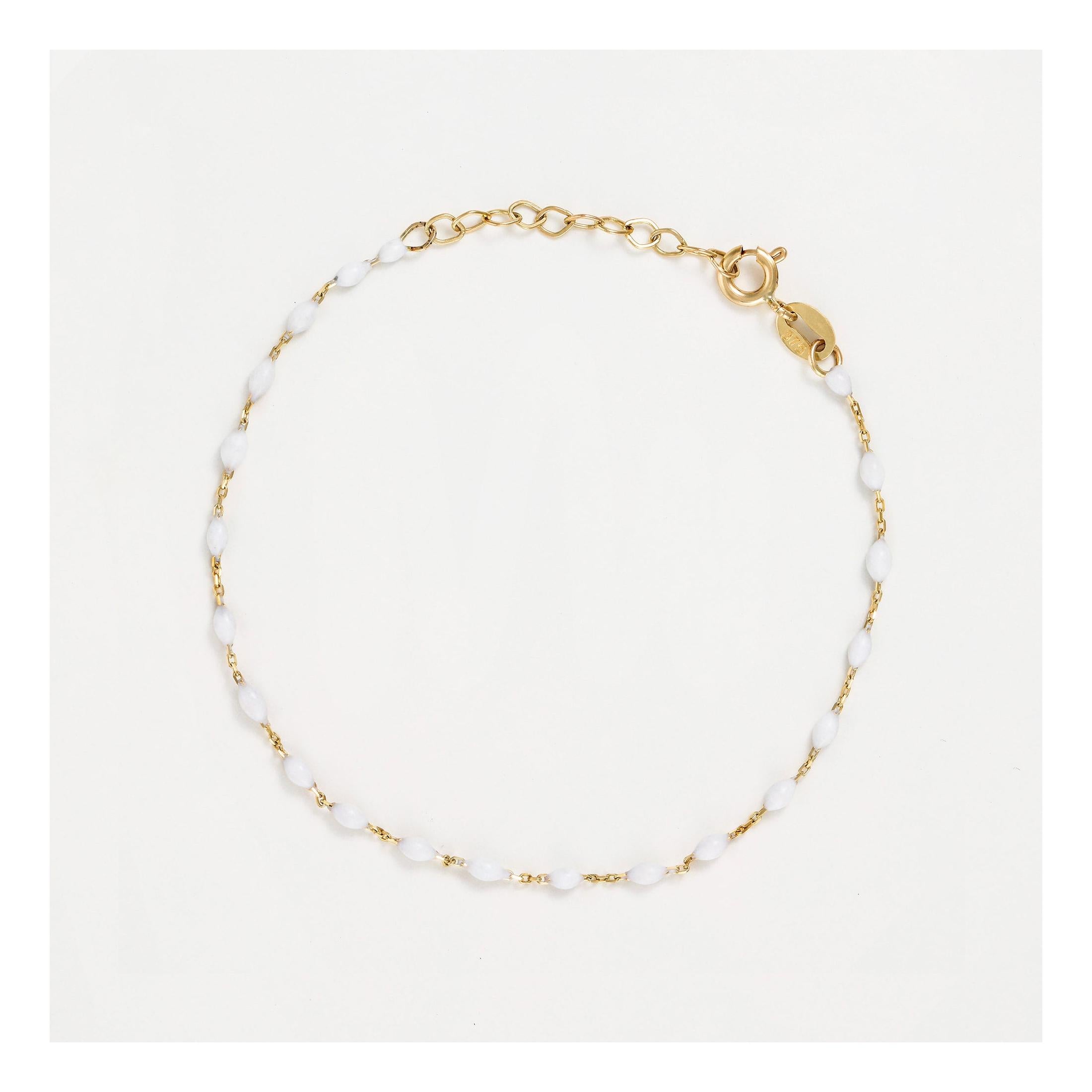 “Amada White” Bracelet 375/1000 Yellow Gold