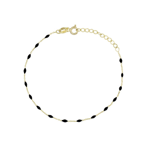 Bracelet "Amada Noir" - Yellow Gold 375/1000