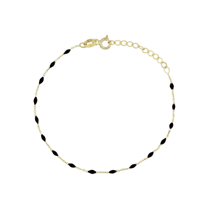 Bracelet "Amada Noir" - Yellow Gold 375/1000